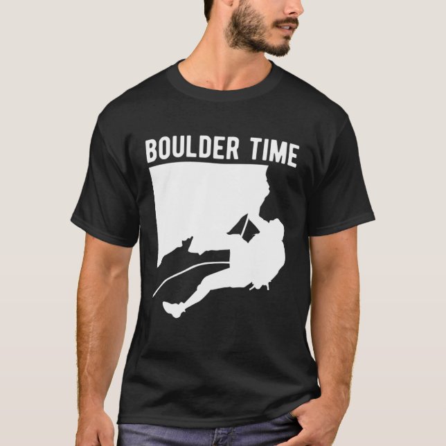 T-shirt Boulder Time Climber Sport Climbing Bouldering  1 (Devant)