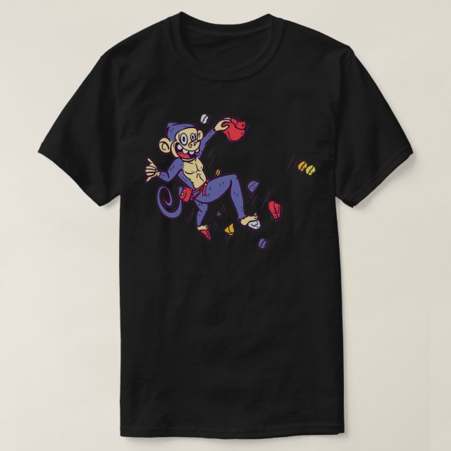 T-shirt Bouldering Libre Escalade et  Rock Escalade Singe (Design devant)