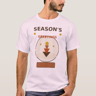 T-shirt Boule à neige Boho, scène de Noël rétro