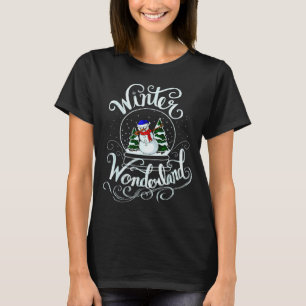 T-shirt Boule à neige Winter Wonderland Noël Bonhomme de n