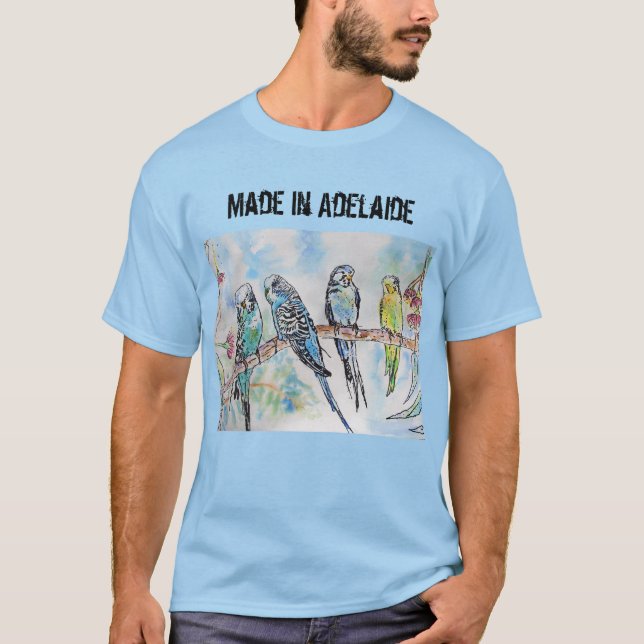 T-shirt Boule Bugie Budgerigar Fabriquée À Adelaide T Shir (Devant)