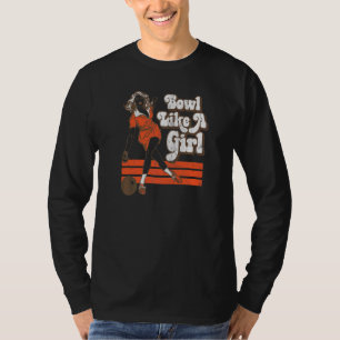 T-shirt Boule Comme Une Fille Joueuse De Quilles Vintage B