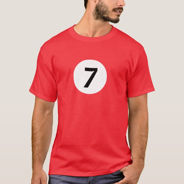 T-shirt Boule de billard 7 (Devant)