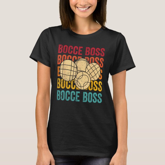 T-shirt Boule de Bocce Retro Bocce Boss (Devant)