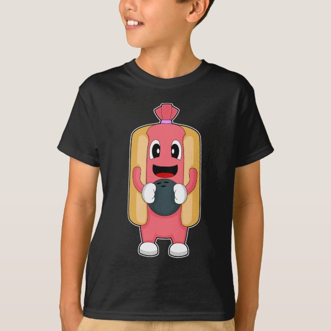 T-shirt Boule de Bowling Hotdog (Devant)