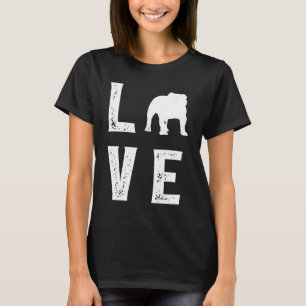 T-shirt Boule de chien anglais Amour  1