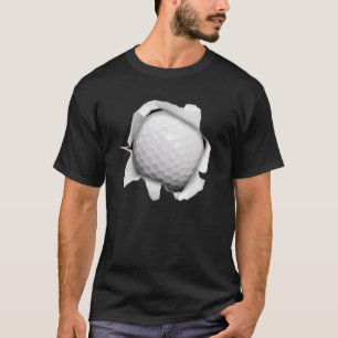 T-shirt Boule De Golf Et Papier Peint Golfeur Hommes Garço
