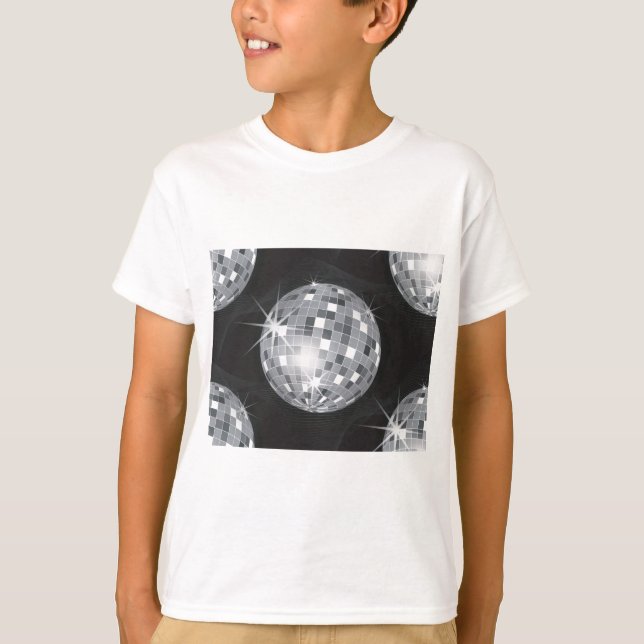 T-shirt boule disco argent (Devant)