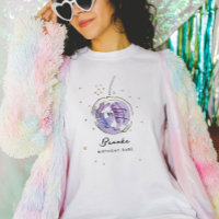 Boule Disco Étoile Aquarelle Anniversaire Babe