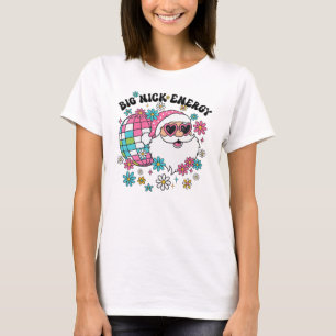 T-shirt Boule disco rétro Énergie Big Nick Santa Groovy
