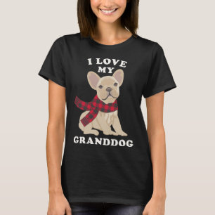 T-shirt Boule Dogue Français Grand-mère Noël Amusant Fren