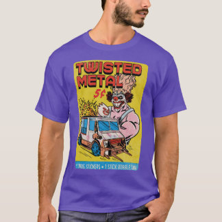 T-shirt Boule en métal tordu Gomme carte ventilateur art
