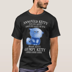 T-shirt Boule Grouchy De Kitty Ennuyé De Fourrure Moody Ki
