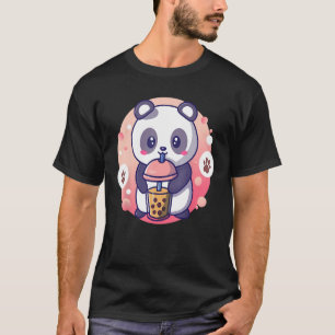 T-shirt Boule Rétro Tea Chemise Enfants Panda Boba Présent