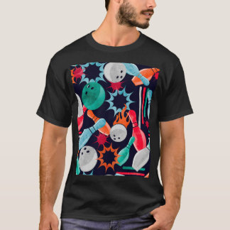 T-shirt Boule vintage aquarelle sans soudure motif T