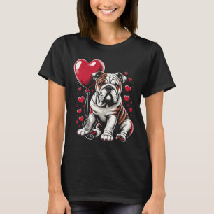 T-shirt Bouledogue anglais Saint-Valentin propriétaire de