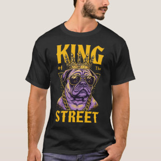 T-shirt Bouledogue anthropomorphe portant une couronne et