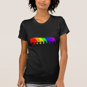 T-shirt Bouledogue d'arc-en-ciel