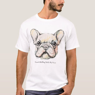 T-shirt Bouledogue Français a Volé Mon Cœur - Joli