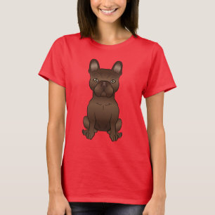 T-shirt Bouledogue français brun / Frenchie Chien de dessi