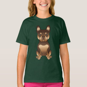 T-shirt Bouledogue français chocolat et fauve Chien de des