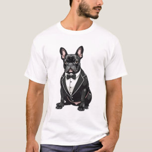 T-shirt Bouledogue français en smoking