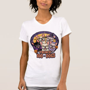 T-shirt Bouledogue français Halloween Boo Dogs Vector