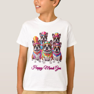 T-shirt Bouledogue français Mardi Gras