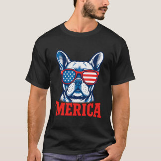 T-shirt Bouledogue Français Patriotique 'Merica Frenchie 4