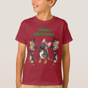 T-shirt Bouledogues français Noël French Bulldog