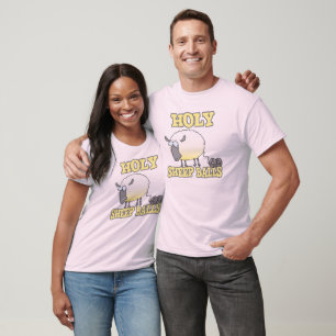 T-shirt boules de moutons saintes drôles démêlant les fils