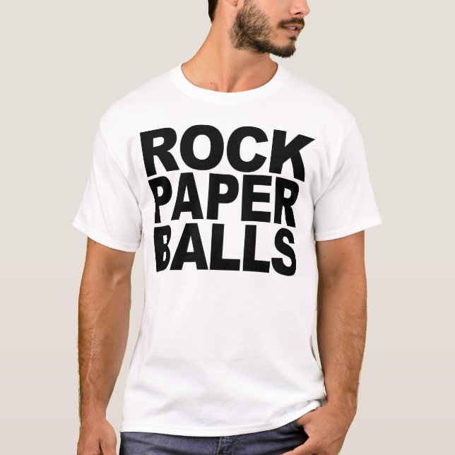 T-SHIRT BOULES DE PAPIER DE ROCHE (Devant)