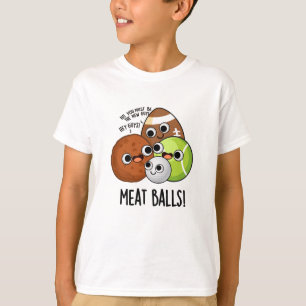 T-shirt Boules de viande amusant jeu de nourriture