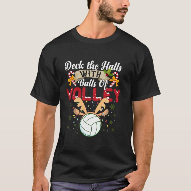 T-shirt Boules de Volley Drôle Joueur De Volleyball Laid X (Devant)