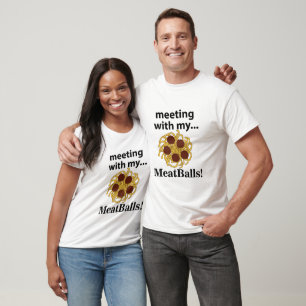 T-shirt Boulettes De Viande Drôle Rencontre Avec Mes Boule