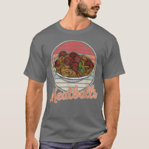 T-shirt boulettes de viande spaghetti cuisine italie bouch