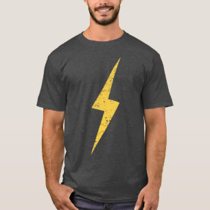 T-shirt Boulon de foudre jaune vintage