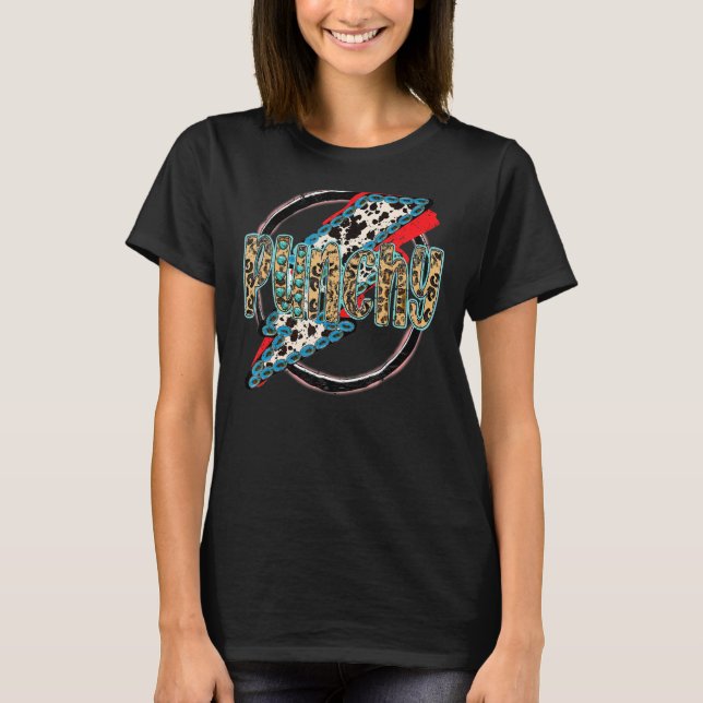 T-shirt Boulon de foudre Retro Gemstone Punchy Cowhide (Devant)