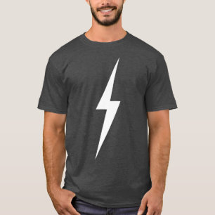 T-shirt Boulon de foudre simple en blanc