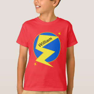 T-shirt Boulon d'éclairage de nom personnalisé