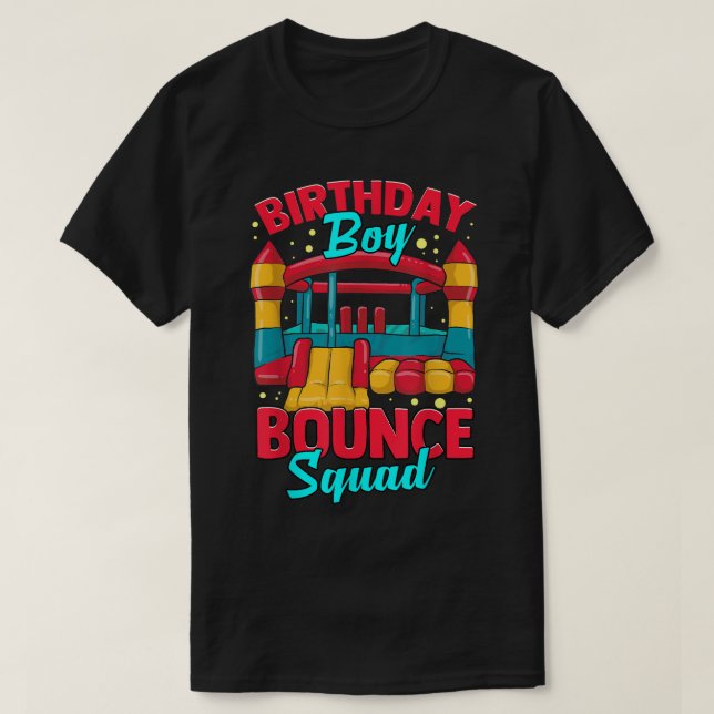 T-shirt Bounce Party Boys Anniversaire Maison Enfants Amis (Design devant)