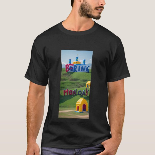 T-shirt Bouncy Castle Boring Lundi (Devant)