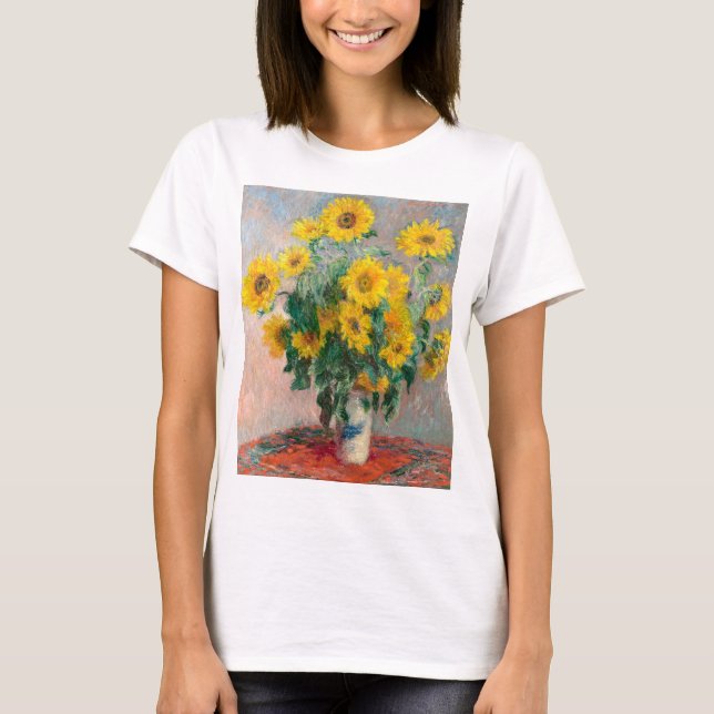 T-shirt Bouqet of Sunflowers par Claude Monet (Devant)