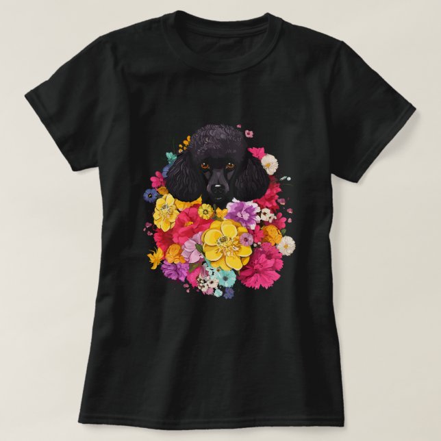 T-shirt Bouquet de fleur de caniche T (Design devant)