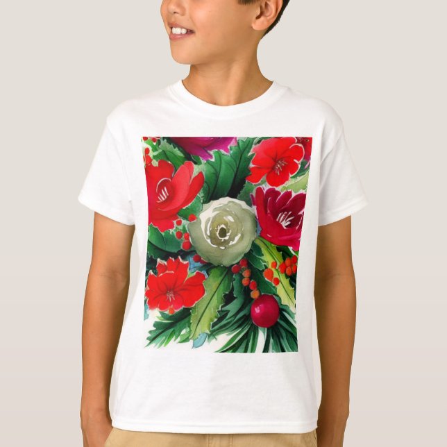 T-shirt Bouquet de Noël (Devant)