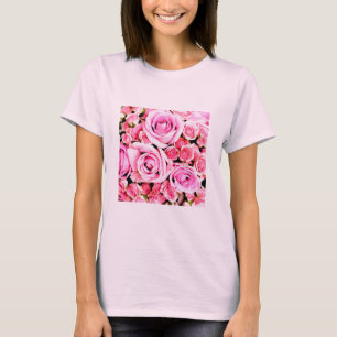 T-shirt Bouquet de roses roses