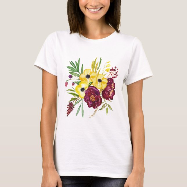 T-shirt Bouquet Peony (Devant)