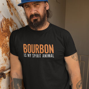 T-shirt Bourbon est mon esprit animal Vintage Amérique