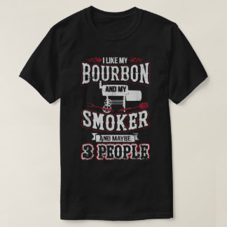 T-shirt Bourbon Smoker BBQ Humor Design