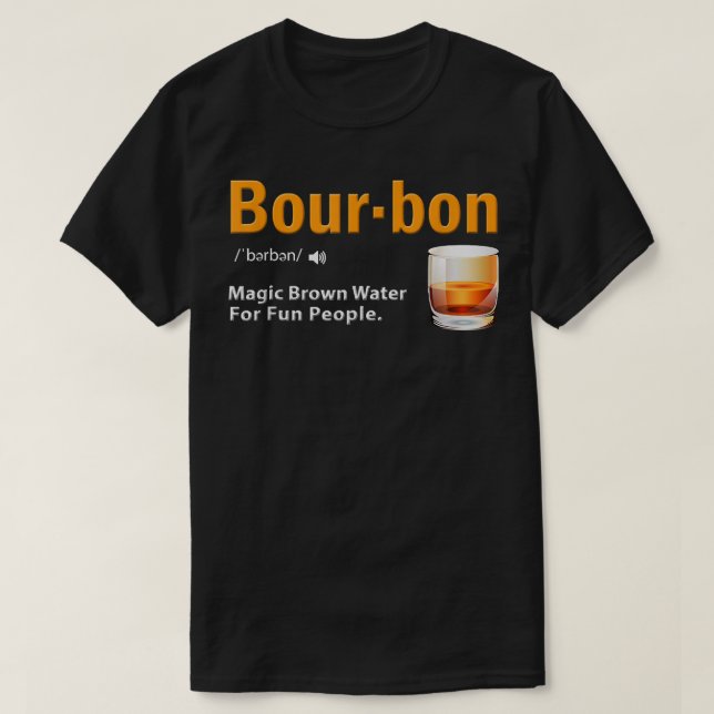 T-shirt Bourbon Whiskey Lover Définition de Bourbon (Design devant)